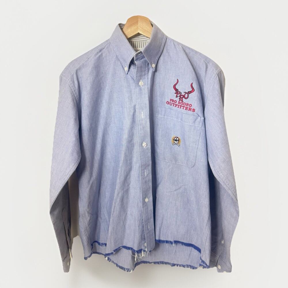 Women's Cinch Long Sleeve Button Front Shirt Size L Cotton Western